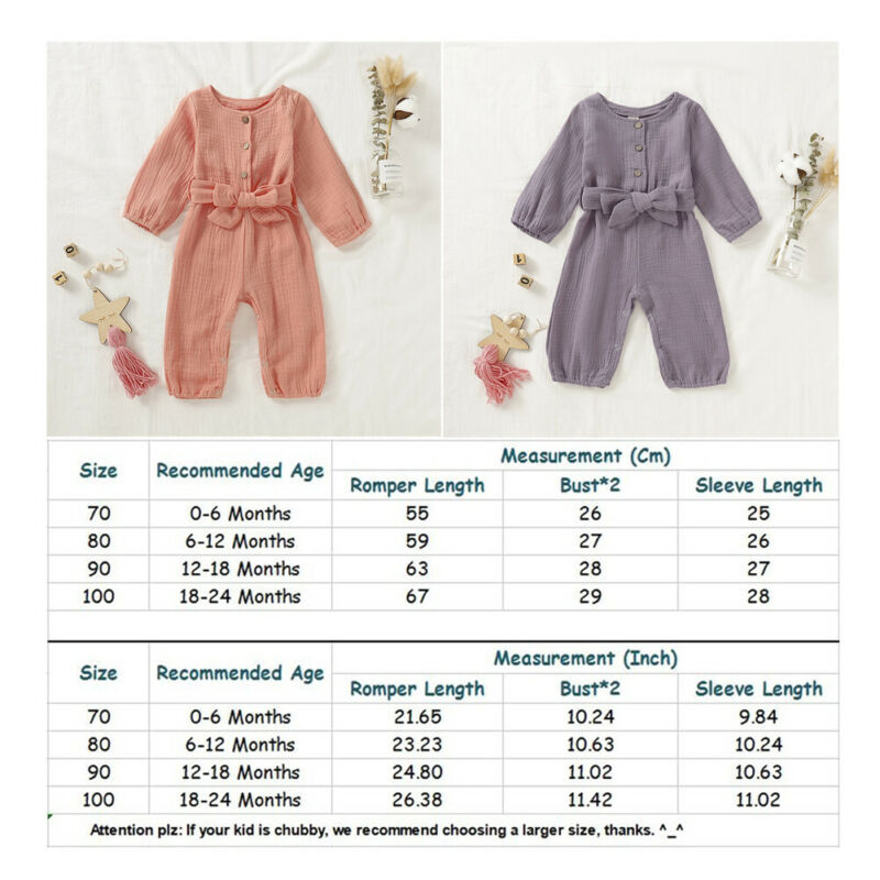 Vêtements printemps-automne pour enfants | Col rond, solide, combinaison barboteuse, vêtements à manches longues, tenues 0-24M