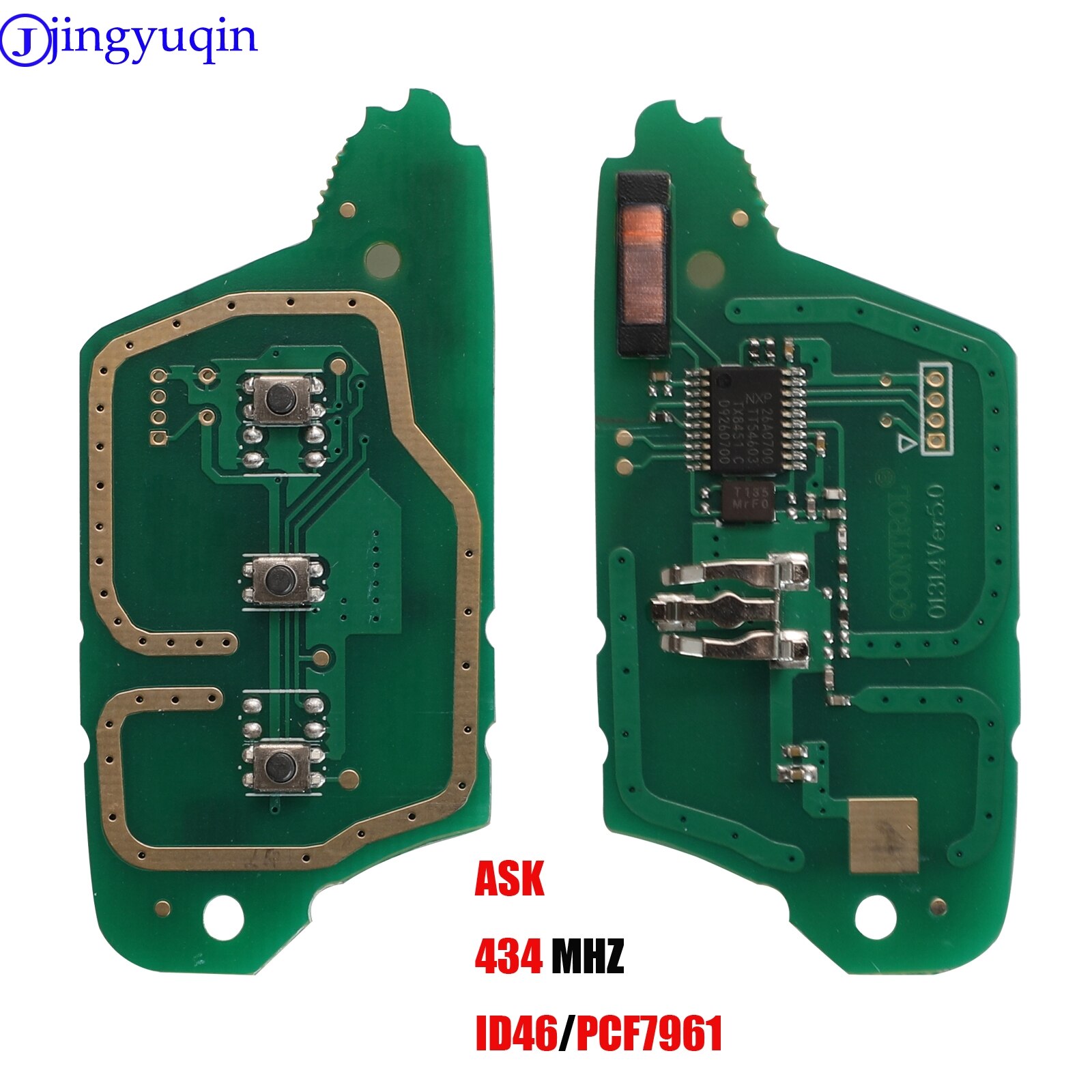 jingyuqin ASK FSK ID46 433MHZ pcf7961 Remote Key Case Shell Cover For Renault Clio 3 Megane 3 Kangoo Modus Folding Flid