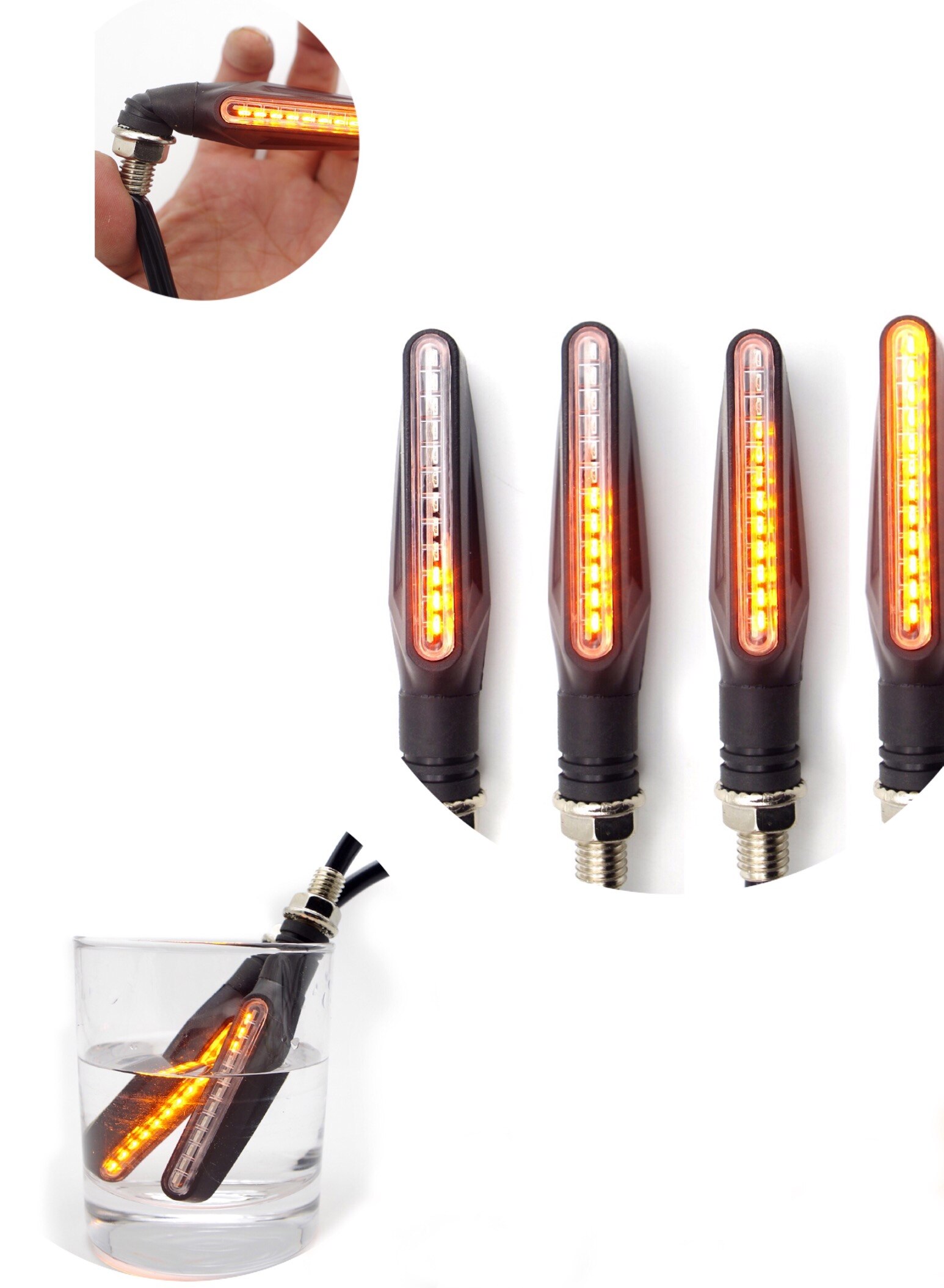 Motorrad LED Blinker vorne und hinten lichter mit flexibel blinkende FÜR Suzuki ltz 400 gsr 600 Bandit 600 ltr 450 Bandit 400