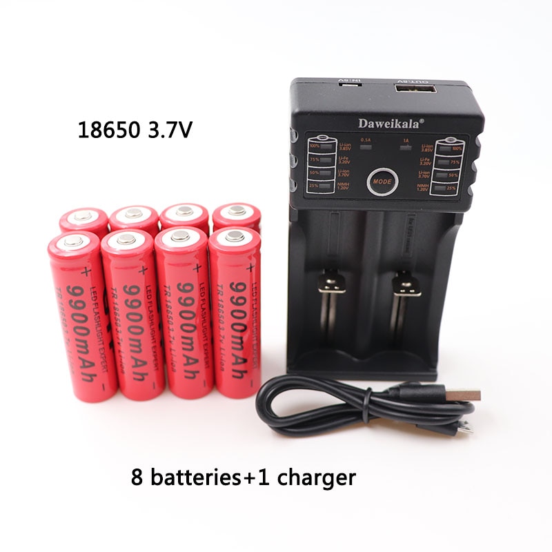 18650 Batterij 3.7V 9900 Mah DAA201USB Lader 1.2V 3.7V 3.2V 3.85V Aa/Aaa 18650 26650 14500 Nimh Lithium Batterij Smart Charg