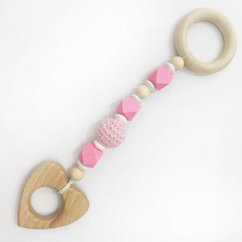 6 Stks/set Kinderkamer Decoratie Houten Baby Kids Fitness Rack Hanger Beukenhout Opknoping Ornamenten