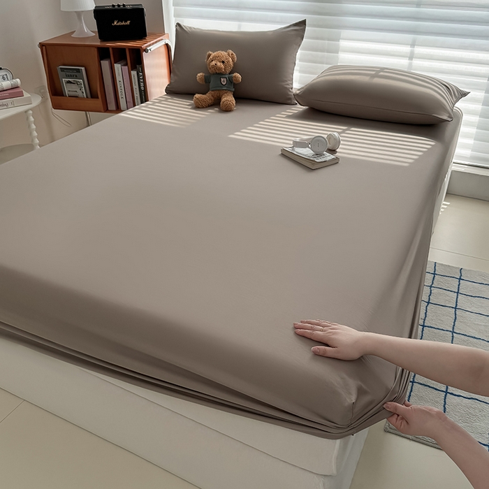 90/120/150/180cm dra-på-lakan med elastiska band, halkfria, justerbara madrassöverdrag för enkelsäng, king size-säng: 200cm*230cm / Vit