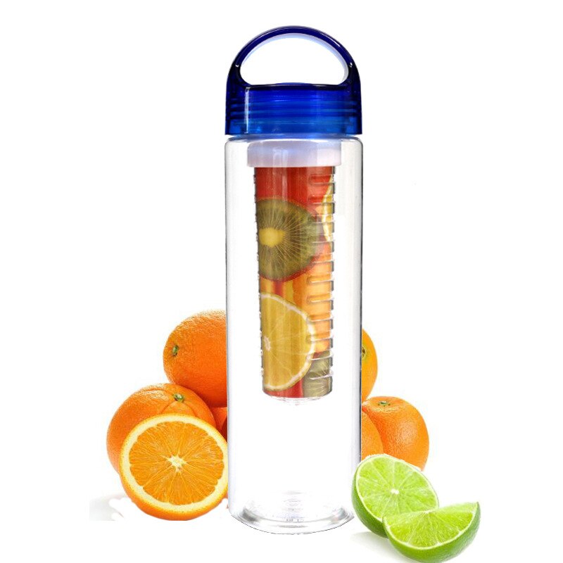 800 Ml Draagbare Fruit Infusing Infuser Water Fles Sport Citroensap Fles Flip Deksel Outdoor Wandelen Klimmen Camp Flessen