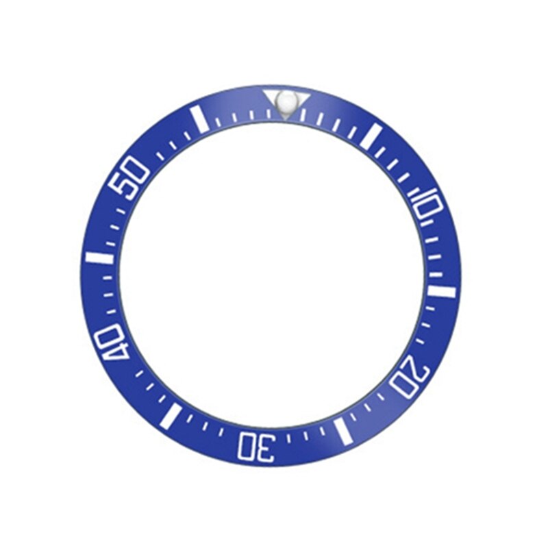 3 Kleuren Keramische Bezel 38Mm Innerlijke 30.8Mm Horloge Ring Krasbestendig Insert Ring Voor Gmt Horloge 40mm Behuizing Horloge Accessoires: BLUE