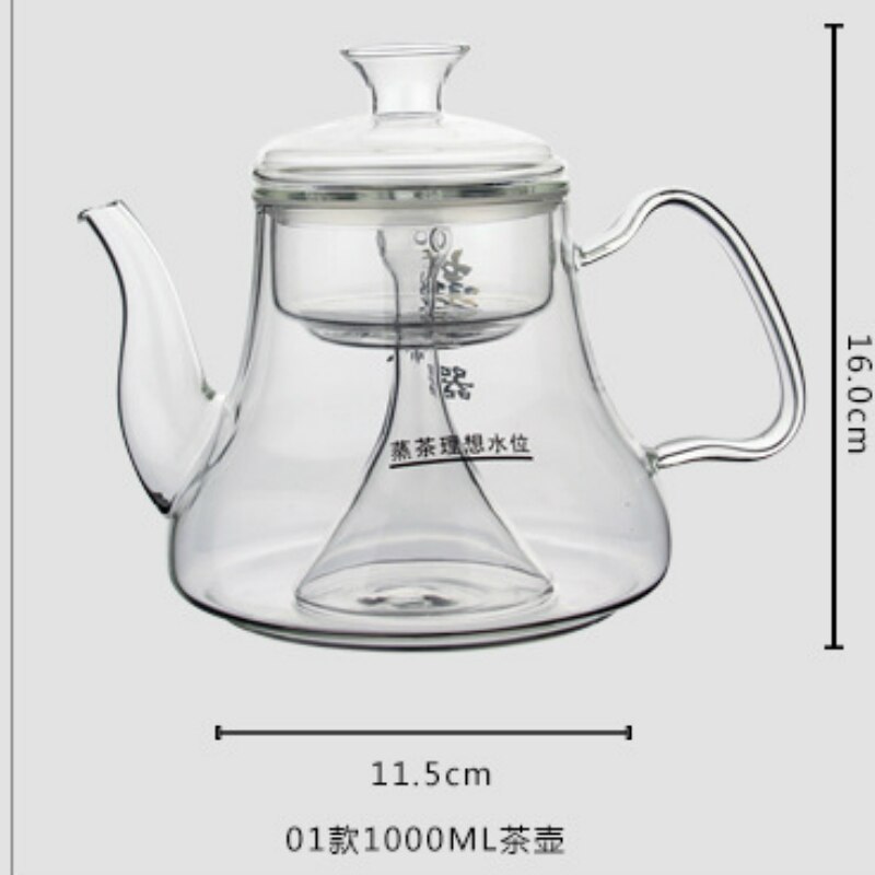 Transparent thick glass steaming teapot traditional chinese tea set kettle tea pot tea kettle