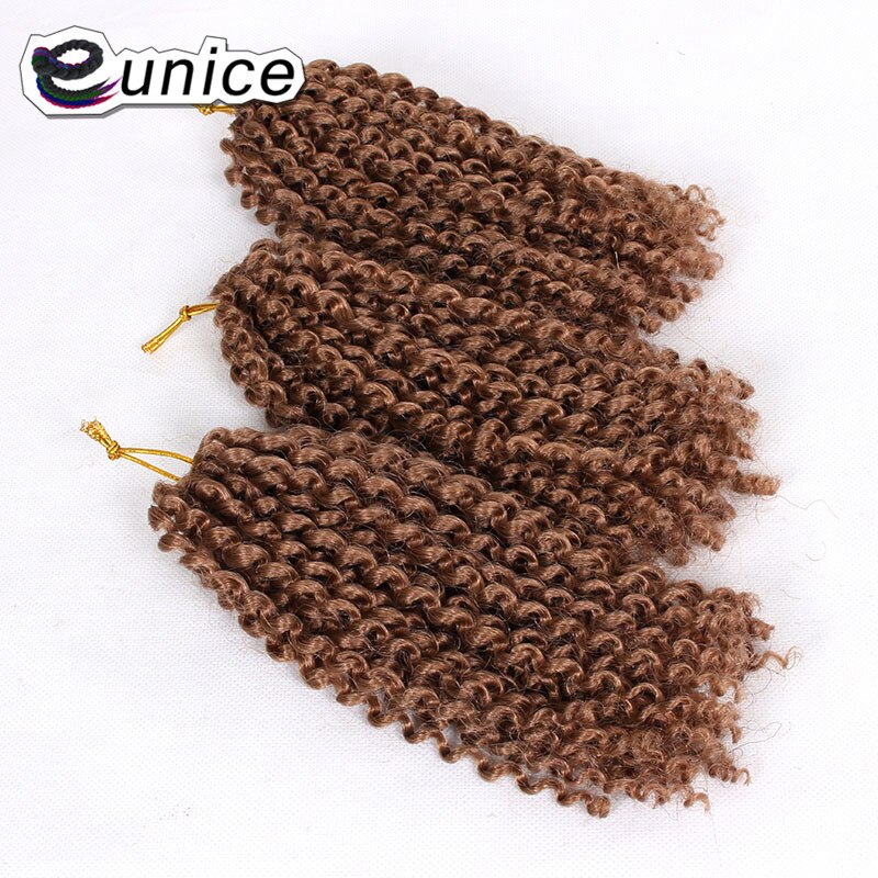 Eunice Hair 3strands/pack Mali Bob Crochet Braids Hair 8 inch Bohemian Style ombre 1B/#30 KINKY Curly Synthetic Braiding Hair