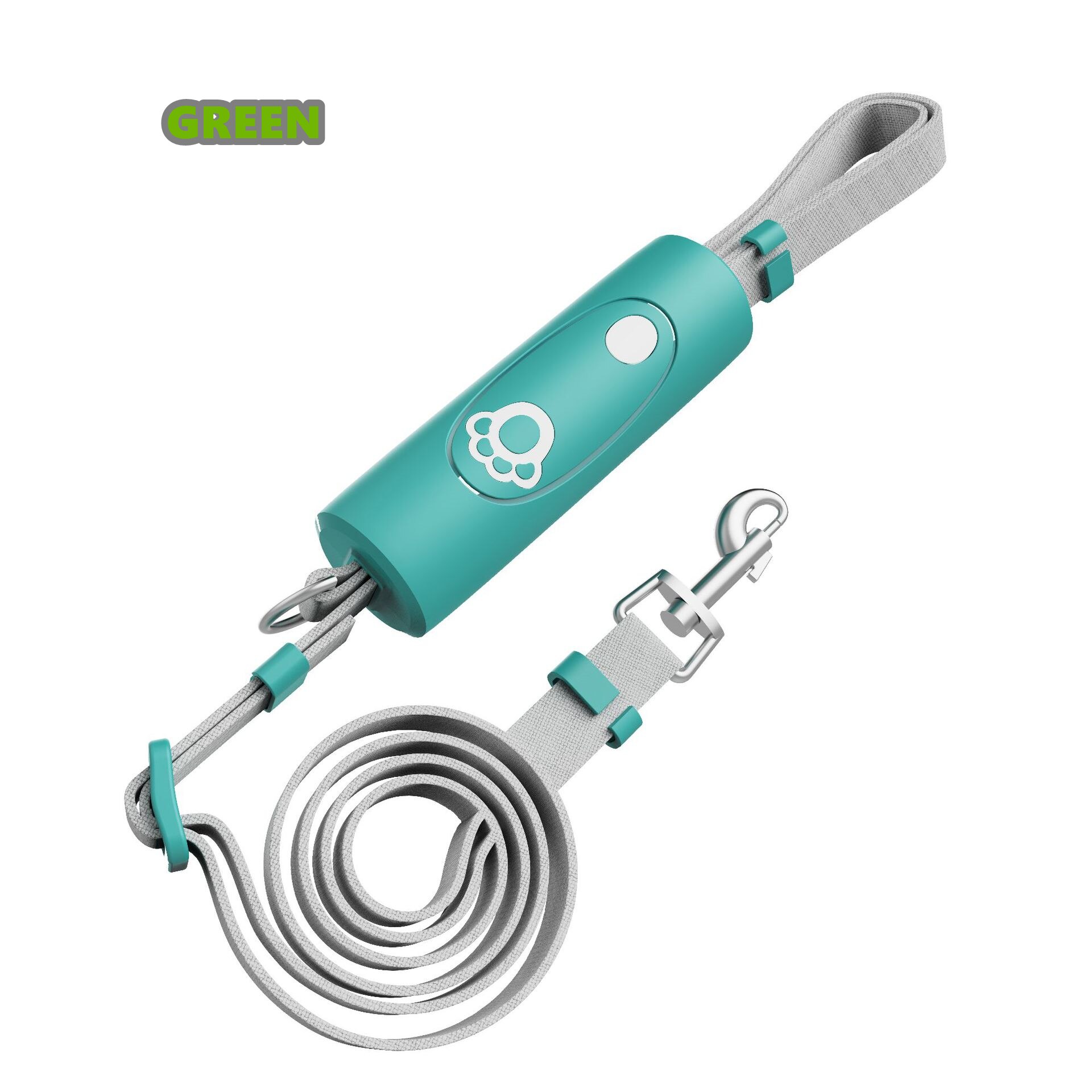 MEOWS Retractable Elastic Dog Leash Anti-Explosion Reflective Stripe Metal Clasp Comfortable Handle Easy Grip&amp;Lock Hands Free: Green