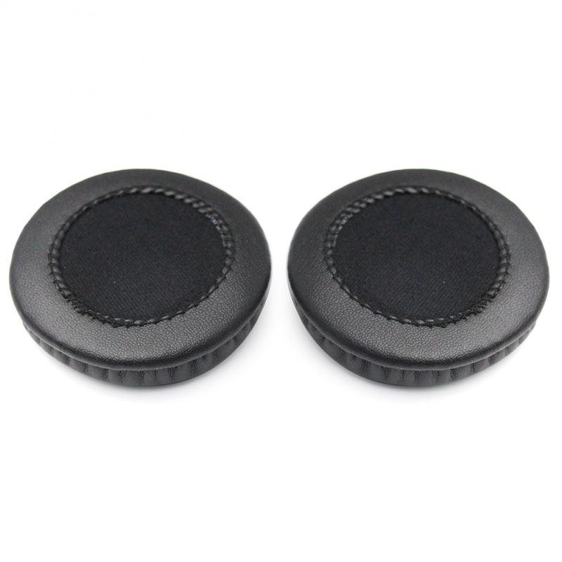 1Pair Wire Headphone Ear Pads Earphone Accessories Headphone Ear Pads Round PU Leather Ear Cushions For 50-105mm Sponge Cover