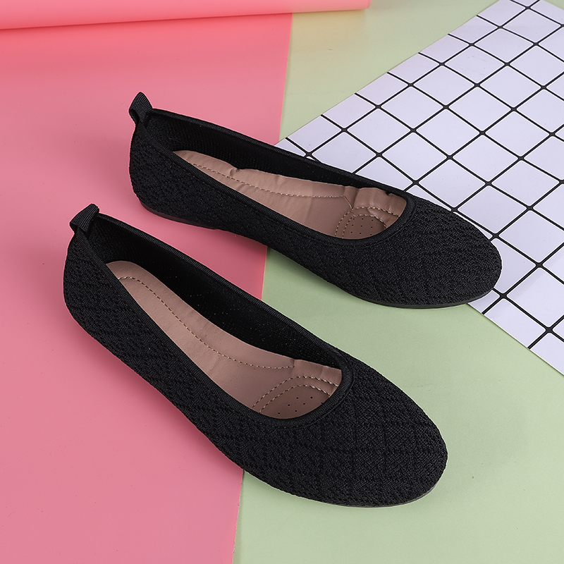 Pupuda sko dame sommer loafers komfortable joggesko damer pustende gode kvinner fritidssko flate båtsko: Svart / 5