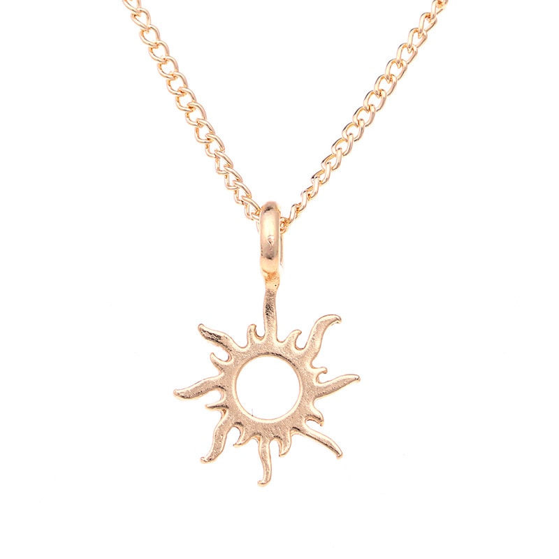 Mode Goud-Kleur Goede Vibes Alleen Zon Kettingen Voor Vrouwen Sieraden