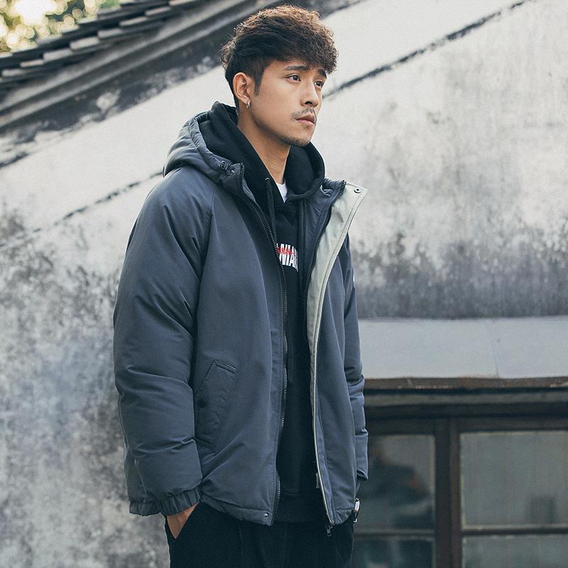 men's Japanese men's cotton jacket casual loose down cotton thick trend edgy bread clothing cotton wool