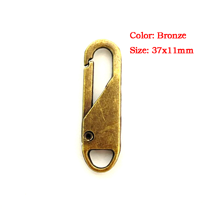 5/10pz cerniera in metallo tiro sostituzione cerniera staccabile cursore cerniera lampo testa tiro scheda kit di riparazione per accessori per vestiti da cucito artigianali: 4 # / Rame antico