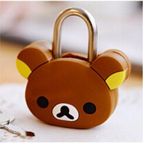 Mini Padlocks Key Lock With Key Door Window Practice Lock Locker Kilit For Handbag/Small Luggage/Tiny Craft Diary/Toy/Box: Bear