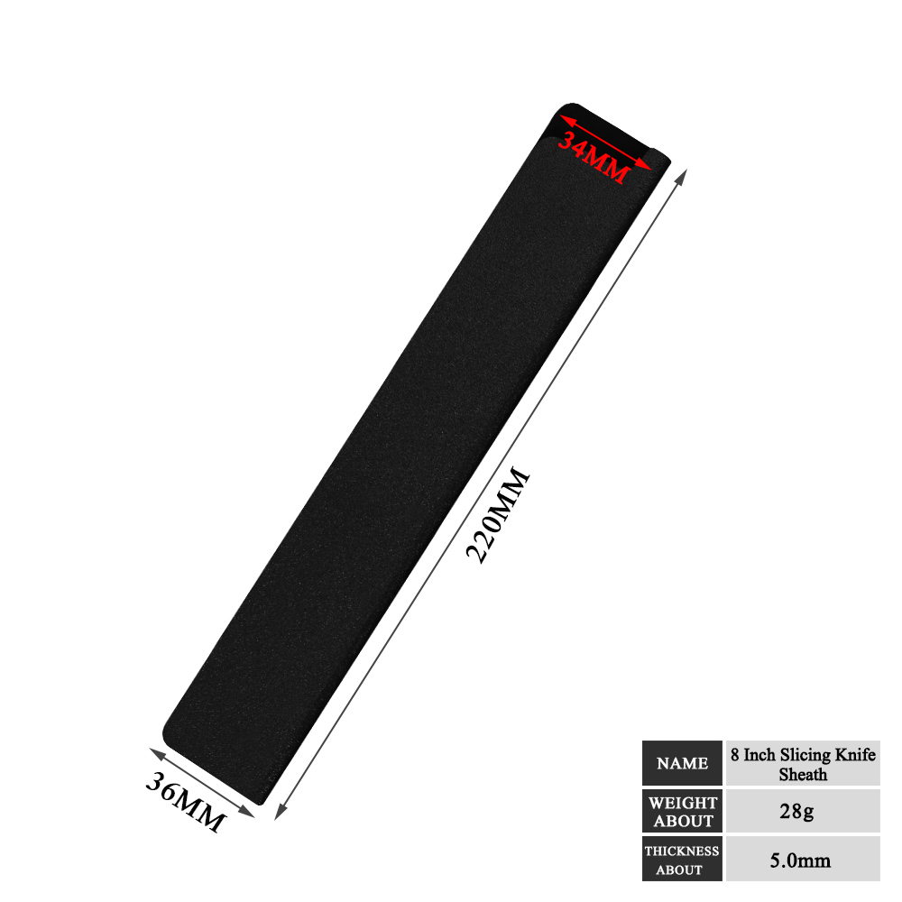 Samt Küche Messer Klinge Wachen Messer Klinge Schutz Set 3.5,5,5,8 zoll Edelstahl Messer Abdeckungen Küche Besteck Werkzeuge: 8 inch slicing