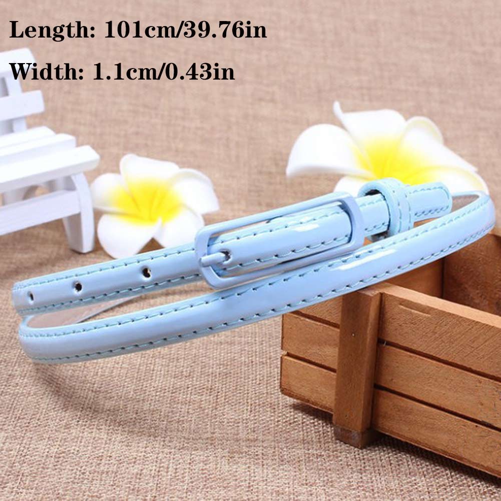Vrouwen Candy Kleur Taille Riem Dunne Riem Broek Jean Riem Lichtmetalen Pin Buckle Broeksbanden Pu Leer Verstelbare Riemen Voor jurk: 10