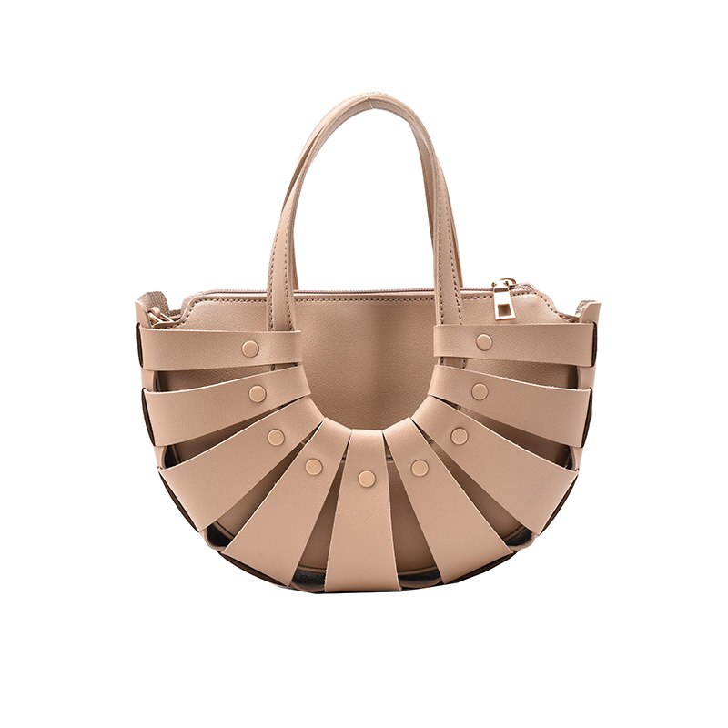 Atli Halve Cirkel Kleine Pu Lederen Crossbody Tassen Voor Vrouwen Trend Vrouwen Branded Trending Schouder Handtassen Tote: Khaki