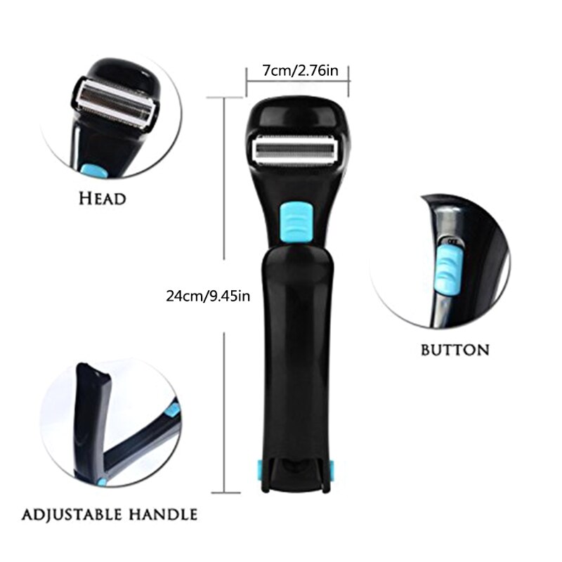 Electric Back Shaver Waterproof Folded Painless Using Long Handle Cordless Tools for Men Shaving M17C