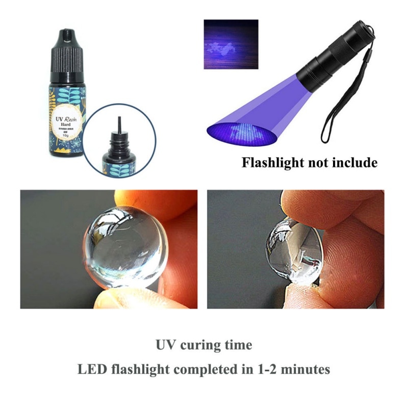 Quick Drying Fly Tying Lure UV Clear Finish glue combo uv glue curing thin& thick instant cure super clear fishing chemical