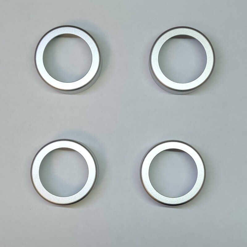 Coche decoración Interior Acc ventilador de aire acondicionado botón Audio estéreo Control de volumen anillo kit de cubierta para Volvo S40 V50 II 2: 4 rings in silver