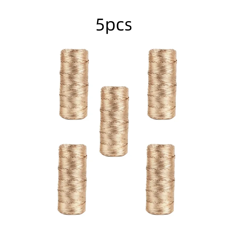 Złoty i srebrny sznurek makramowy, kokardki ze sznurka, rękodzieło DIY robić pakowania prezentów, szycie, skręcona nić, tekstylia domowe