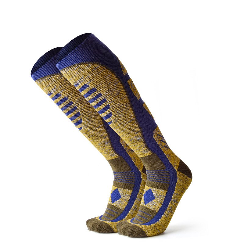 Skisocken aus baumwolle, wärmeisolierend, wadenlang, sportsocken für herren und damen, wandern, spazierengehen, snowboarden, handtuch-skisocken  eu 40-43