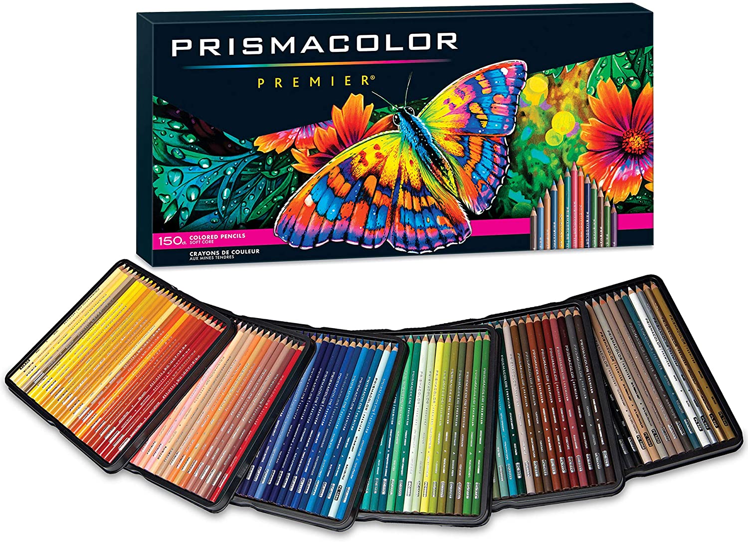 Original prismacolor premier farveblyanter 24 36 72 132 150 farver kunst forsyninger til tegning skitsering voksen farve blik æske