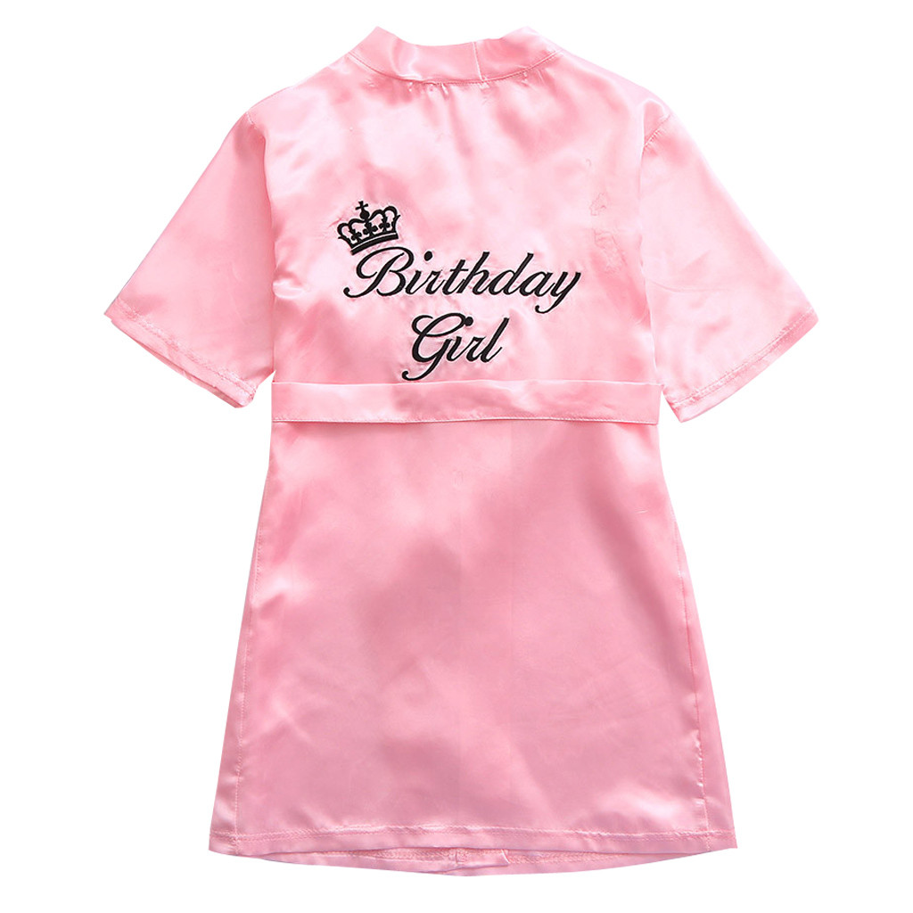 Toddler Baby Satin Kimono Robes Girls Kid Solid Silk Bathrobe Birthday Sleepwear Many Colors Clothes Girls Roupao Infantil: 3-4 Years