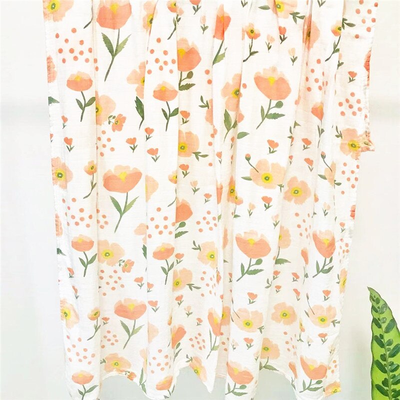 120Cm * 120Cm Enkelibb Baby Inbakeren Deken Super Mooie Kleur Baby Deken: Yellow Flower