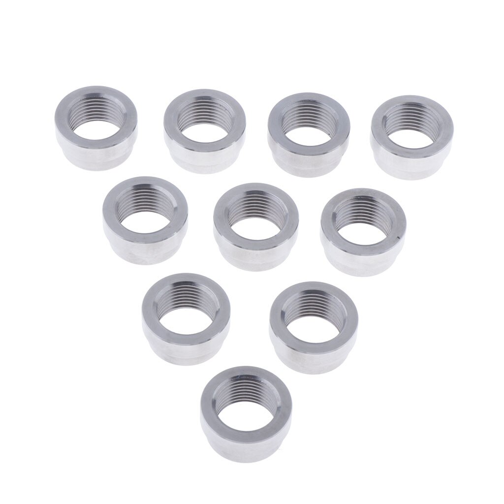 10pcs M18x1.5 O2 Oxygen Sensor Weld On Bung Plug Wide band Nut Bolt Plug Kit