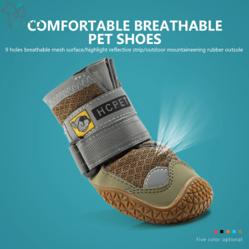 4 pièces/ensemble chaussures pour chien de compagnie bottes imperméables réfléchissantes pour chien neige pluie chaussons pour animaux de compagnie chaussettes antidérapantes chaussures pour chien de taille moyenne et grande