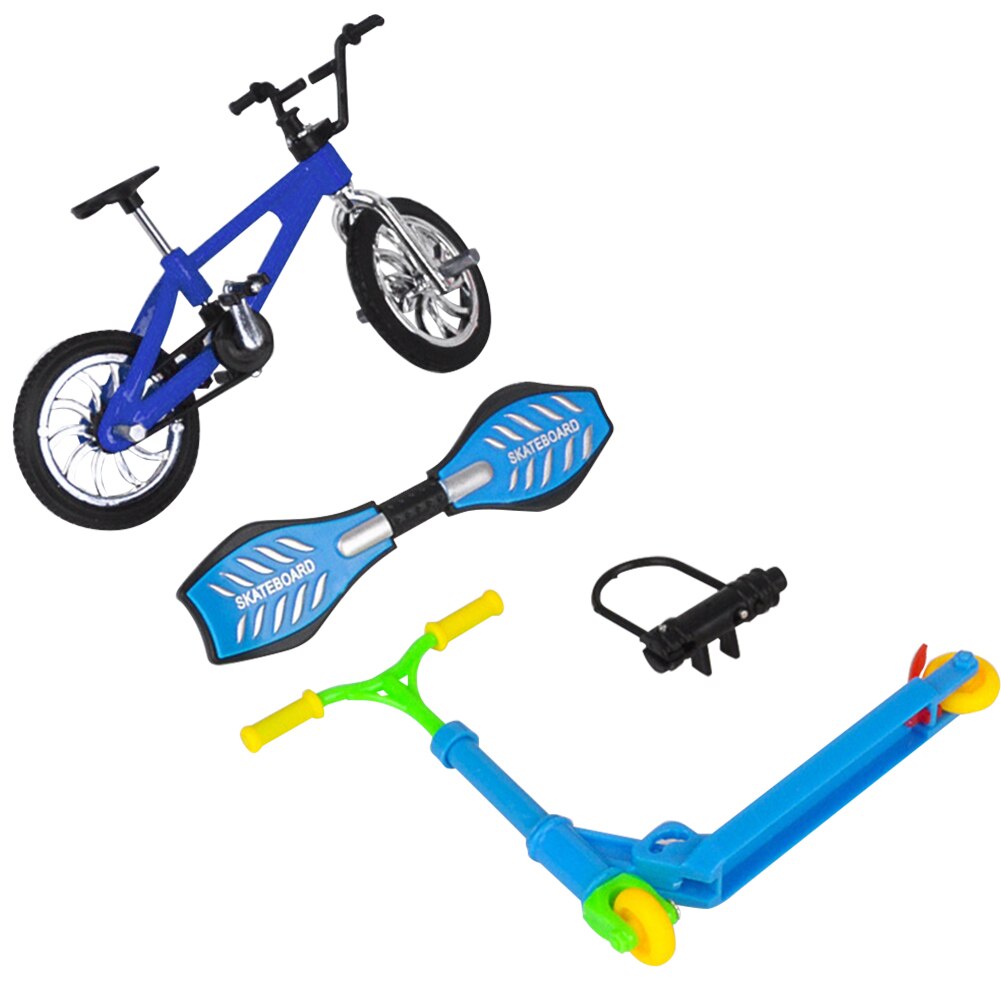 Vélo Scooter bureau fête faveurs amusant jouet éducatif divertissement décor à la maison léger Mini doigt planche à roulettes ensemble alliage: 8
