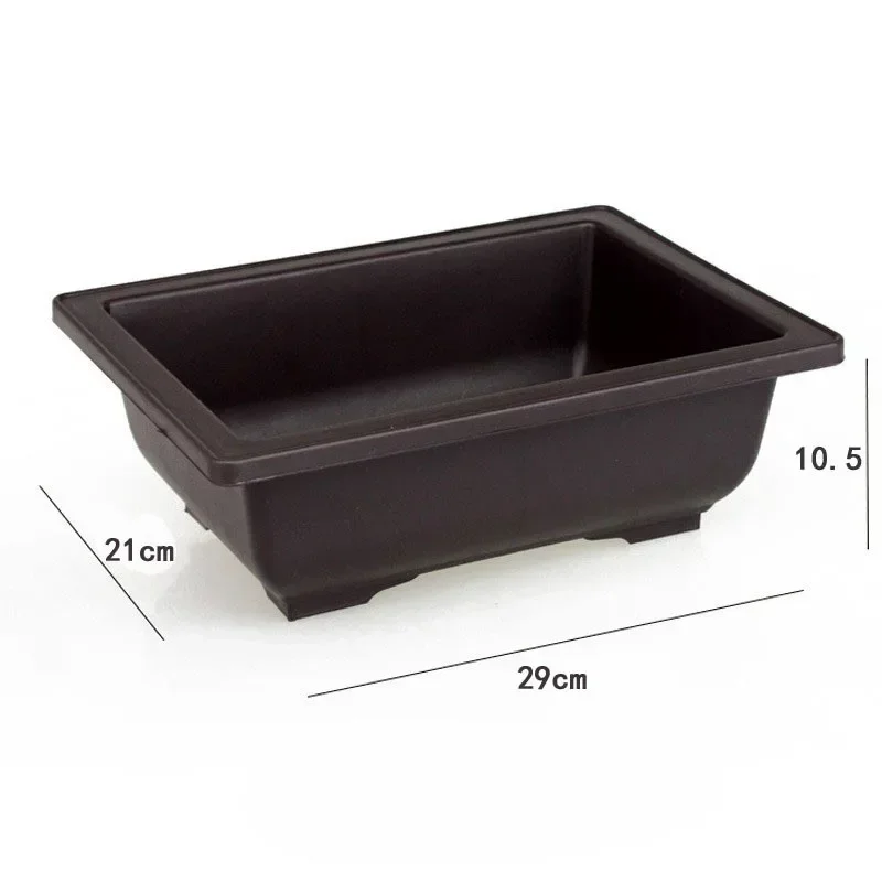 1PC Platz Blumentopf Nachahmung Kunststoff Balkon Töpfe Blume Bonsai Schüssel Kindergarten Becken Pflanzer Nachahmung Rechteck Blumentöpfe: Grün
