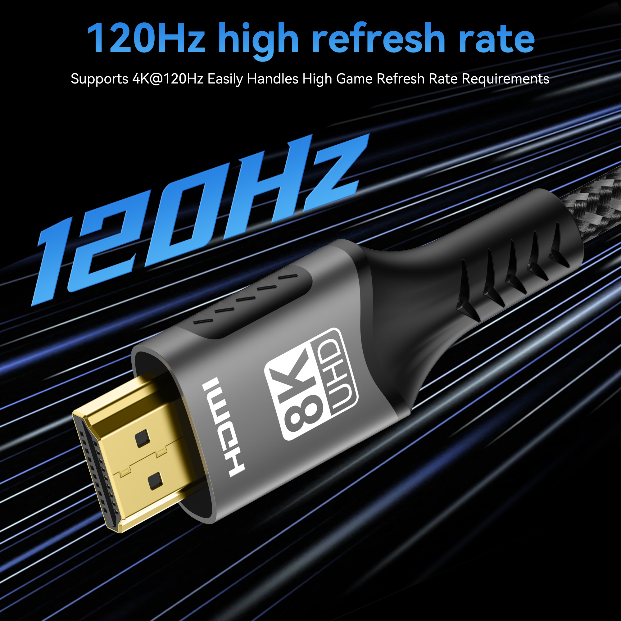 Kabel HDMI 2.1 Splitter 4K@120Hz 8K@60Hz 48Gbps Adapter do EARC ARC HDCP Ultra High Speed Video Cable PC Laptop Projektor HD TV