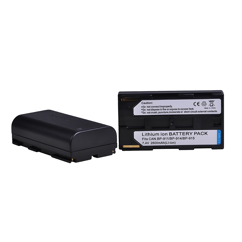 2Pcs BP-911 BP-911K BP-914 BP-915 Battery for Canon BP911, BP914, BP915, E1 E2 E30 ES50 ES6500V, ES7000es, ES7000V, ES8000V