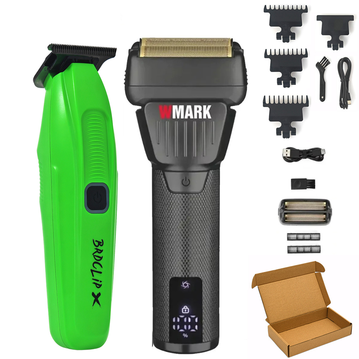 7500 RPM Professionele Tondeuse 0 Afstand DLC Blade Kapper Set 9000 RPM Scheerapparaat Haar Snijmachine Salon Elektrische tondeuse: Beige