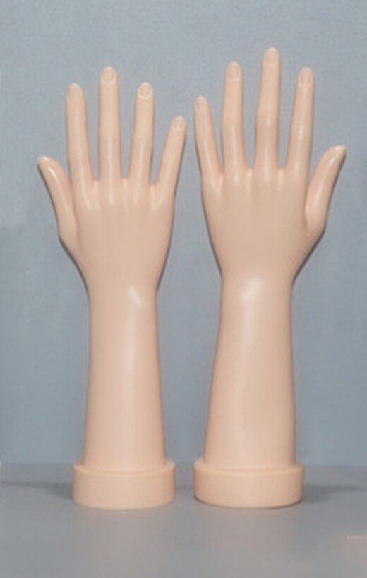 Liglamorous 1 Paar Vrouwelijke Mannequin Hand Arm Display Vrouwen Base Horloges Ringen Handschoenen Armband Sieraden Huid 12 inch Hand model