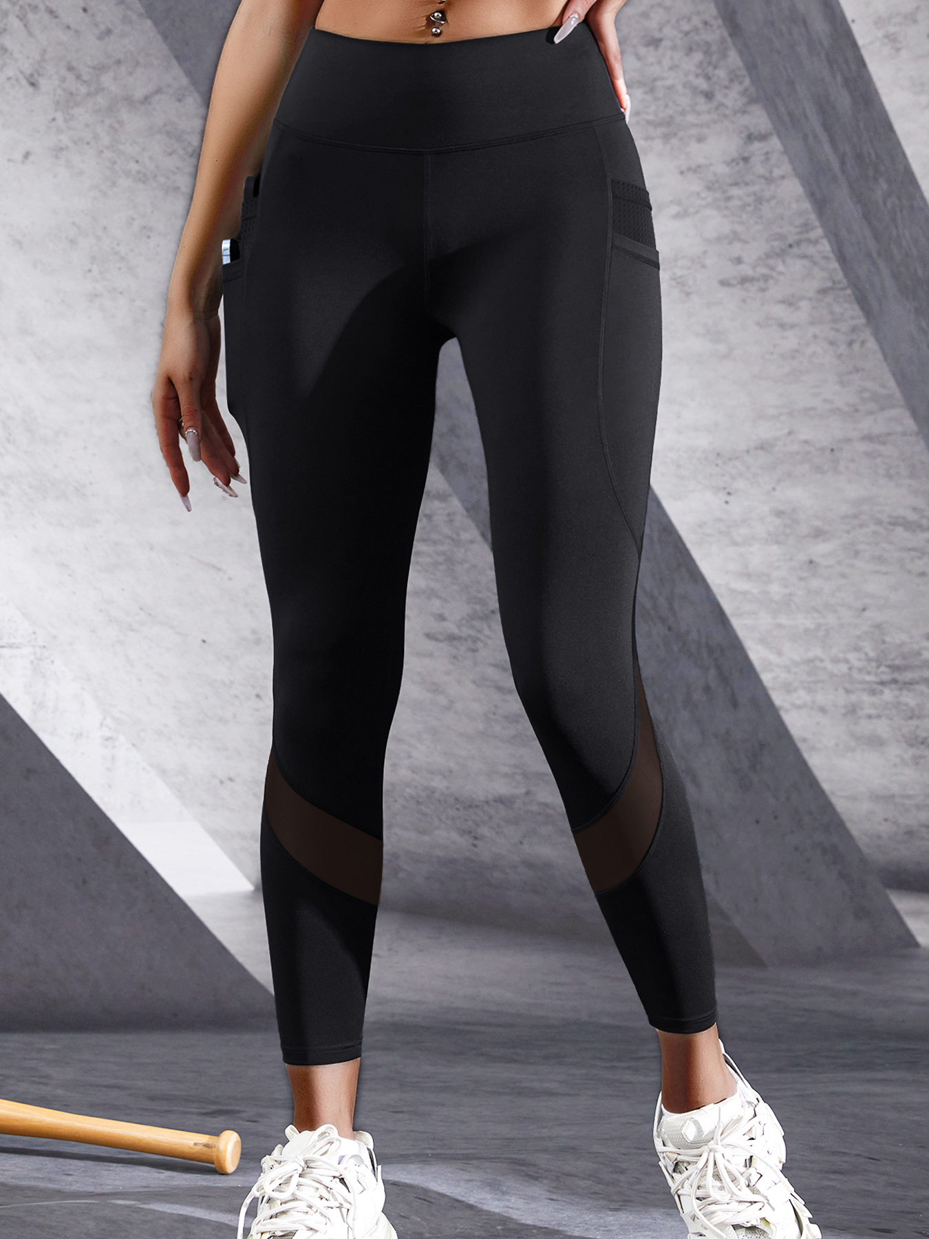 Doppelte Tasche Yoga Hosen frauen Patchwork Hohe Taille Dehnbare Gamaschen Fitness Joggen Radfahren Sportbekleidung Weibliche Dünne Hosen
