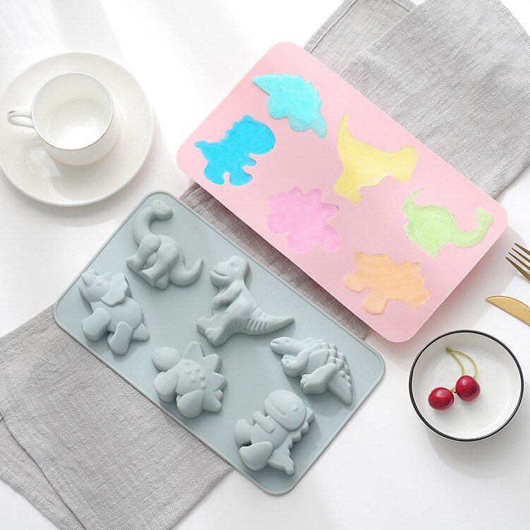 Dinosaurus Siliconen Cakevormen Kid &#39;S Cartoon Dino Chocolade Gummy Mold Lade Candy Fondant Mould Cake Bakken Decorating Gereedschap