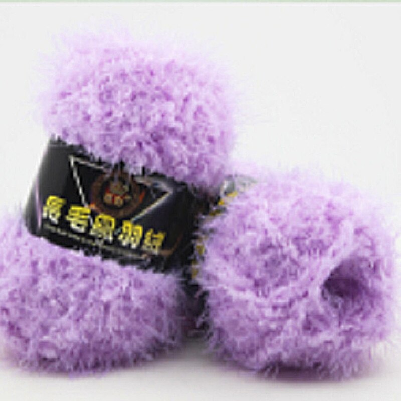 Fil de laine Long en peluche, couleur unie, Double tricot, Crochet, fil de lait, bricolage, Crochet, corail, cachemire, pour chapeau, écharpe, chaussettes: Violet clair