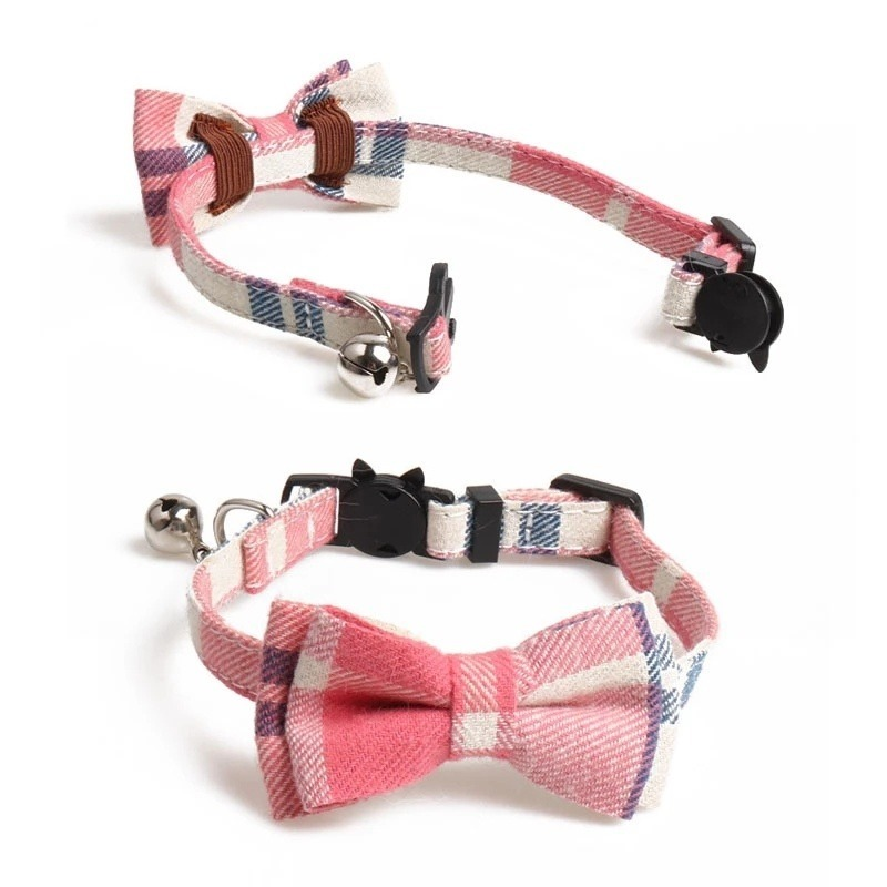 Kleurrijke Plaid Rooster Kat Kragen Katoen Gestreepte Strik Ketting Bulldog Chihuahua Bow Tie Puppy Kleine Hond Party Bandana Kraag