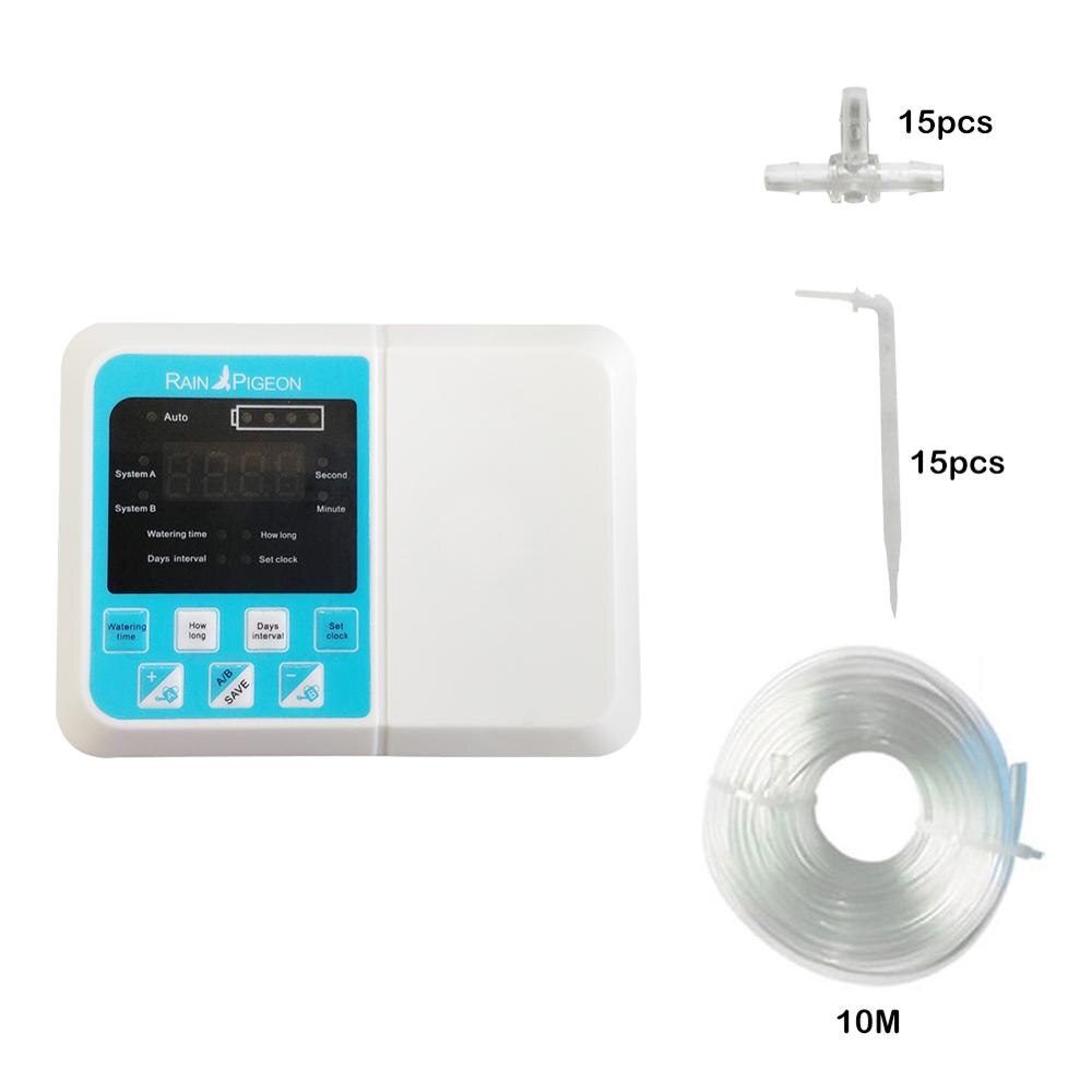 Solar Energy Automatic Watering Device Garden Plant Intelligent Timer System Garden Sprinkler Lawn Irrigation Drip: Double pump