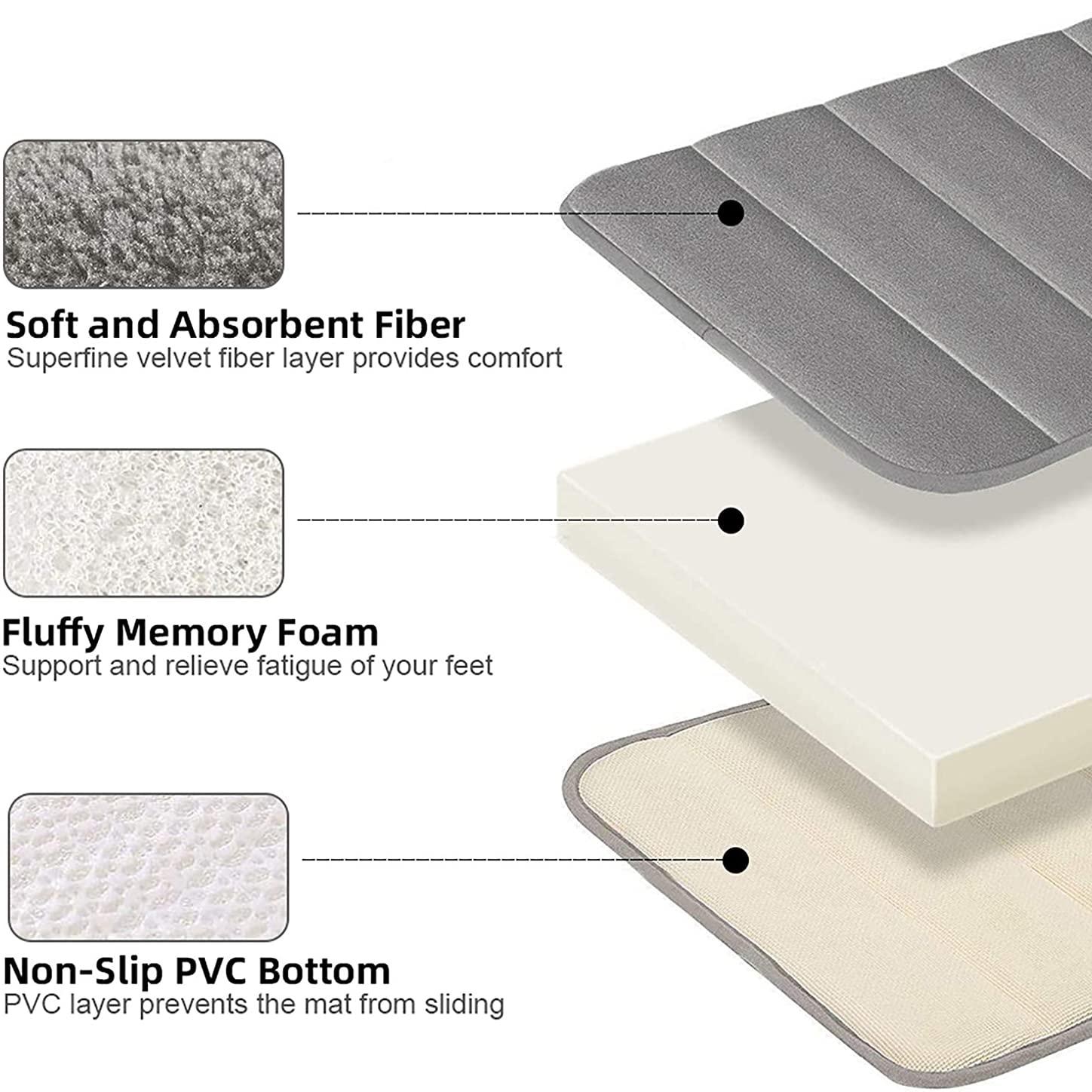 Soft Bathroom Mat Home Shower Cotton Bath Rug Corridor Coral Fleece Water Absorbent Carpet Anti-slip Product Kitchen Floor Set