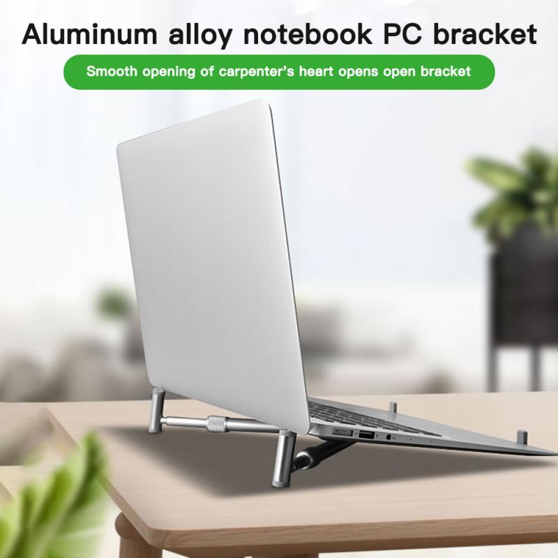 Opvouwbare Laptop Stand Draagbare Notebook Houder Verstelbare Opvouwbare Geventileerde Tablet Aluminium Compatibel