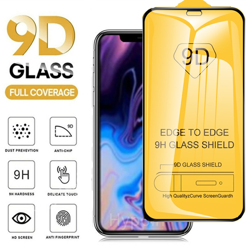 Full Cover Protective Glass On For iPhone 11 7 8 6 6s Plus SE Screen Protector For iPhone X XR XS 11 12 Pro Max Glass Film