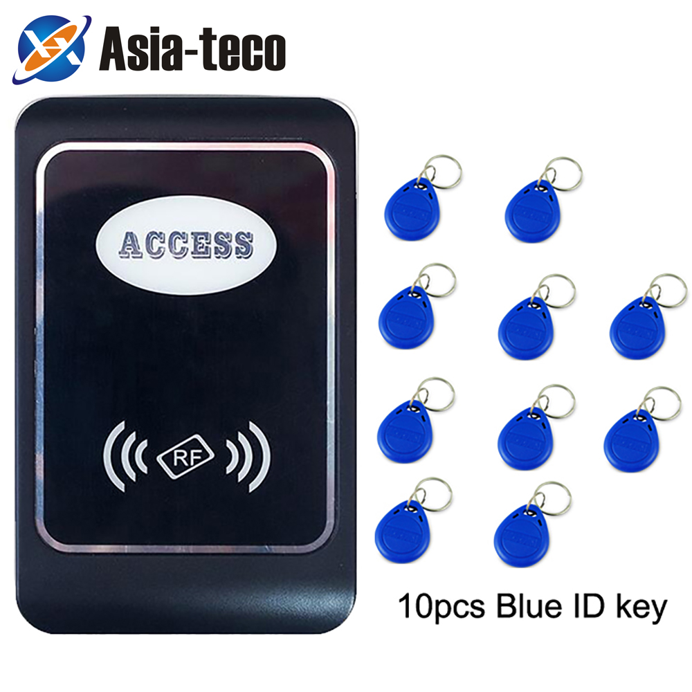 RFID Card Reader Access Control Machine Waterproof 13.56MHZ/125Khz Proximity Card Access Control Reader Wiegand34 IP65 Reader: ID AC 10 keys