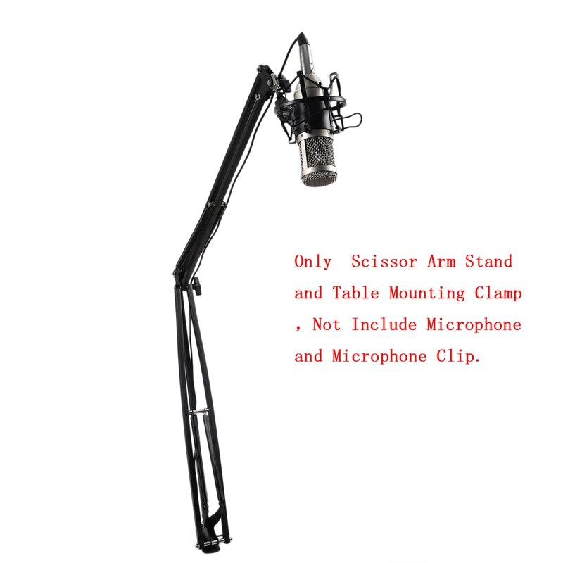 NB39 Microphone Scissor Arm Stand 100Cm High Table Top Boom Mic Suspension Mount for Blue Yeti Pro USB Microphone Holder