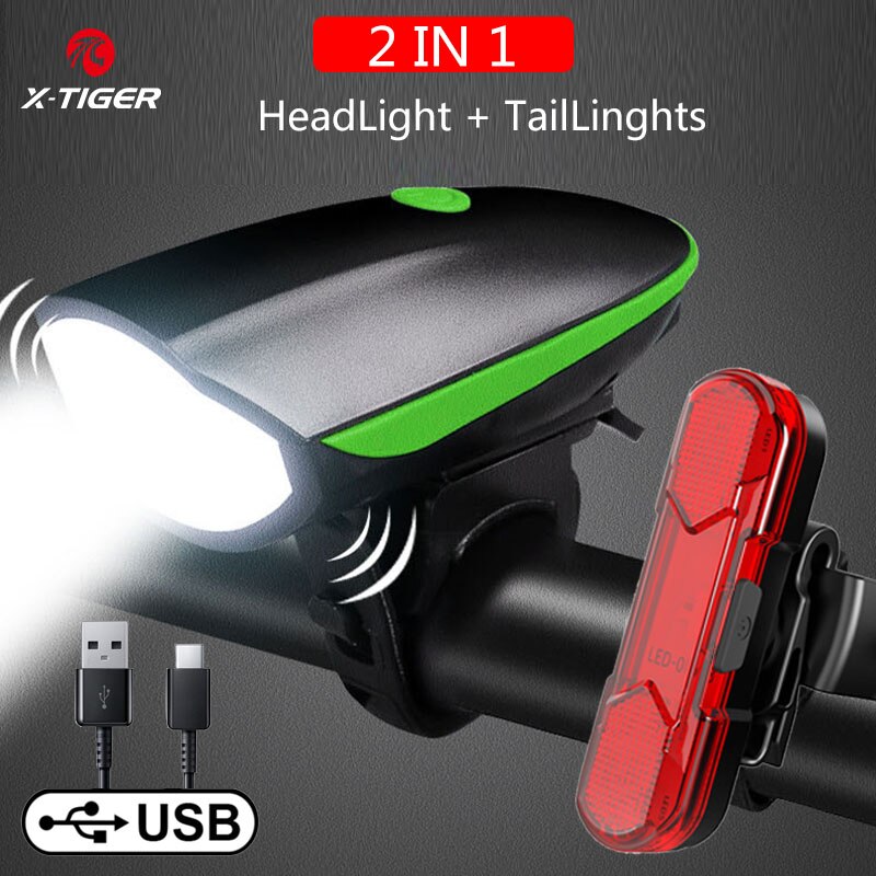 Tiger – Wiederaufladbares Fahrradlicht mit Hupe von Legami