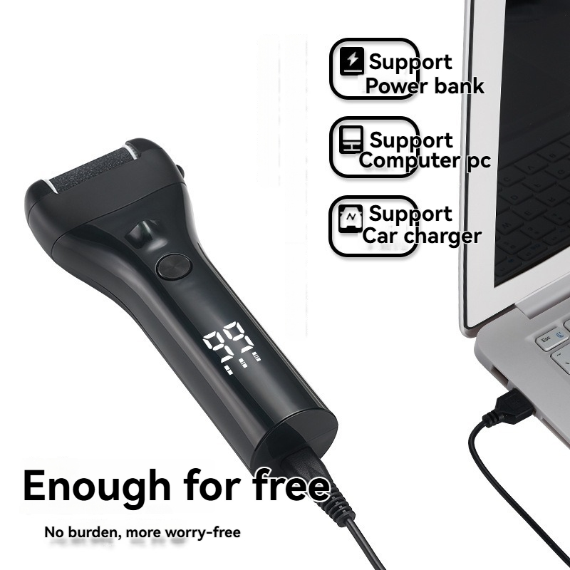Electric Foot File with High Efficiency, Household Callus Remover, Automatic Rotating Pedicure Tool, Multi-functional Foot