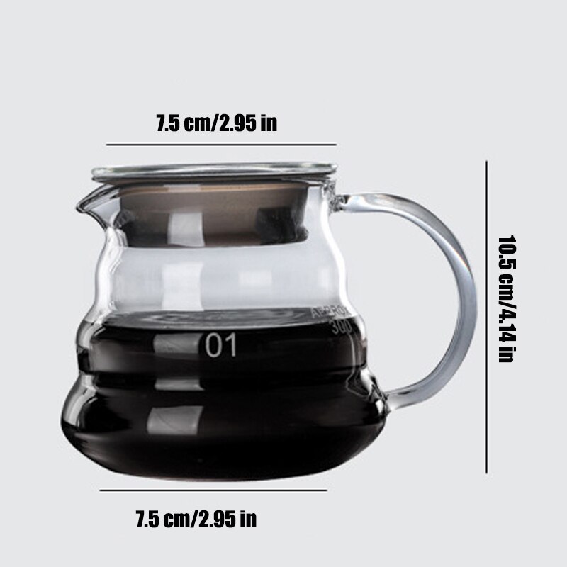 Cafetera de vidrio de 700ml/500ml/300ml, tetera reutilizable con filtro transparente cafetera italiana artículos para café cafetera expreso jarra leche tetera cafetera camping bote cafe jarra cafe cocina