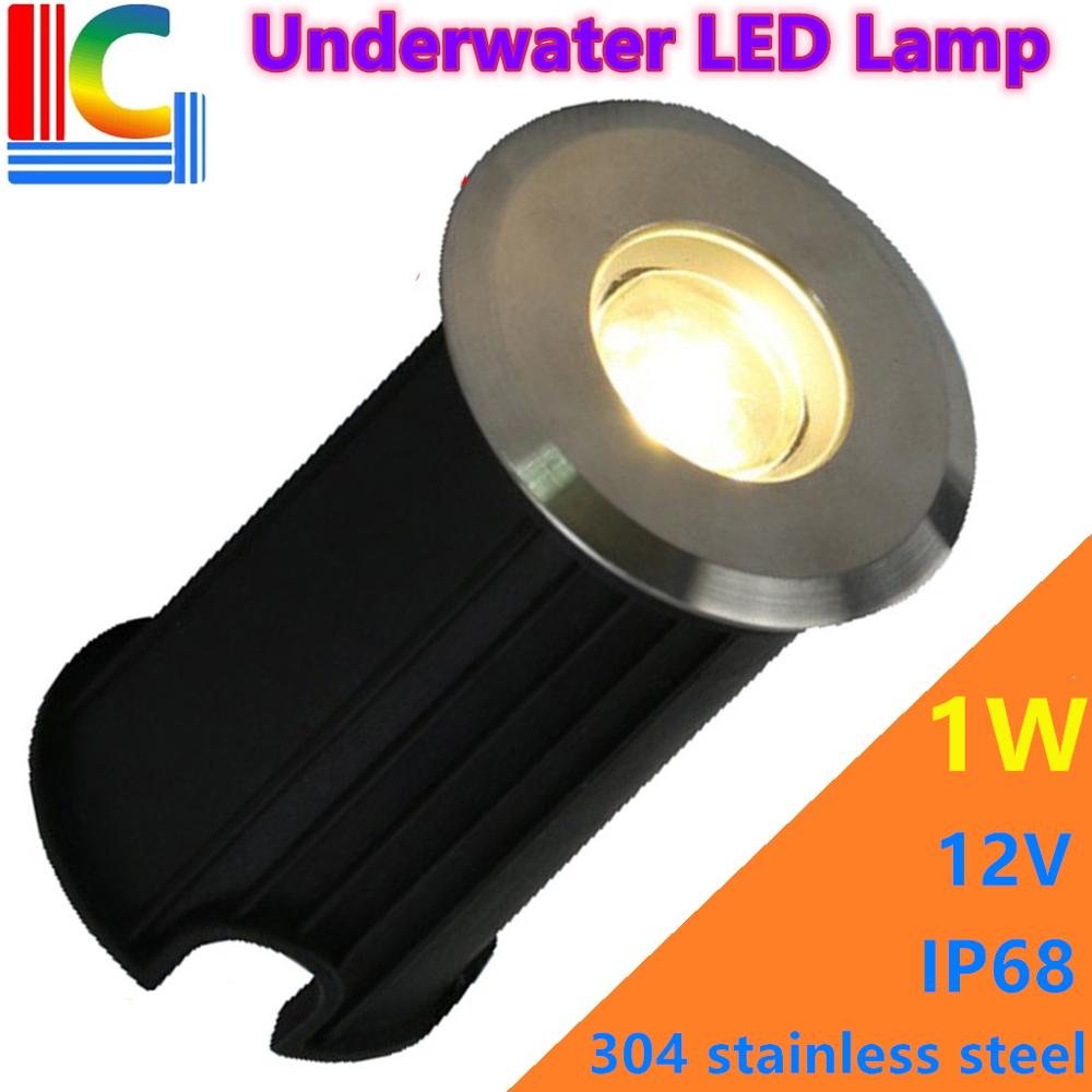 304 Rvs 1W Outdoor Onderwater Led Lamp 12V Waterdichte IP68 Zwembad Lichten Ladder Led Ondergrondse licht